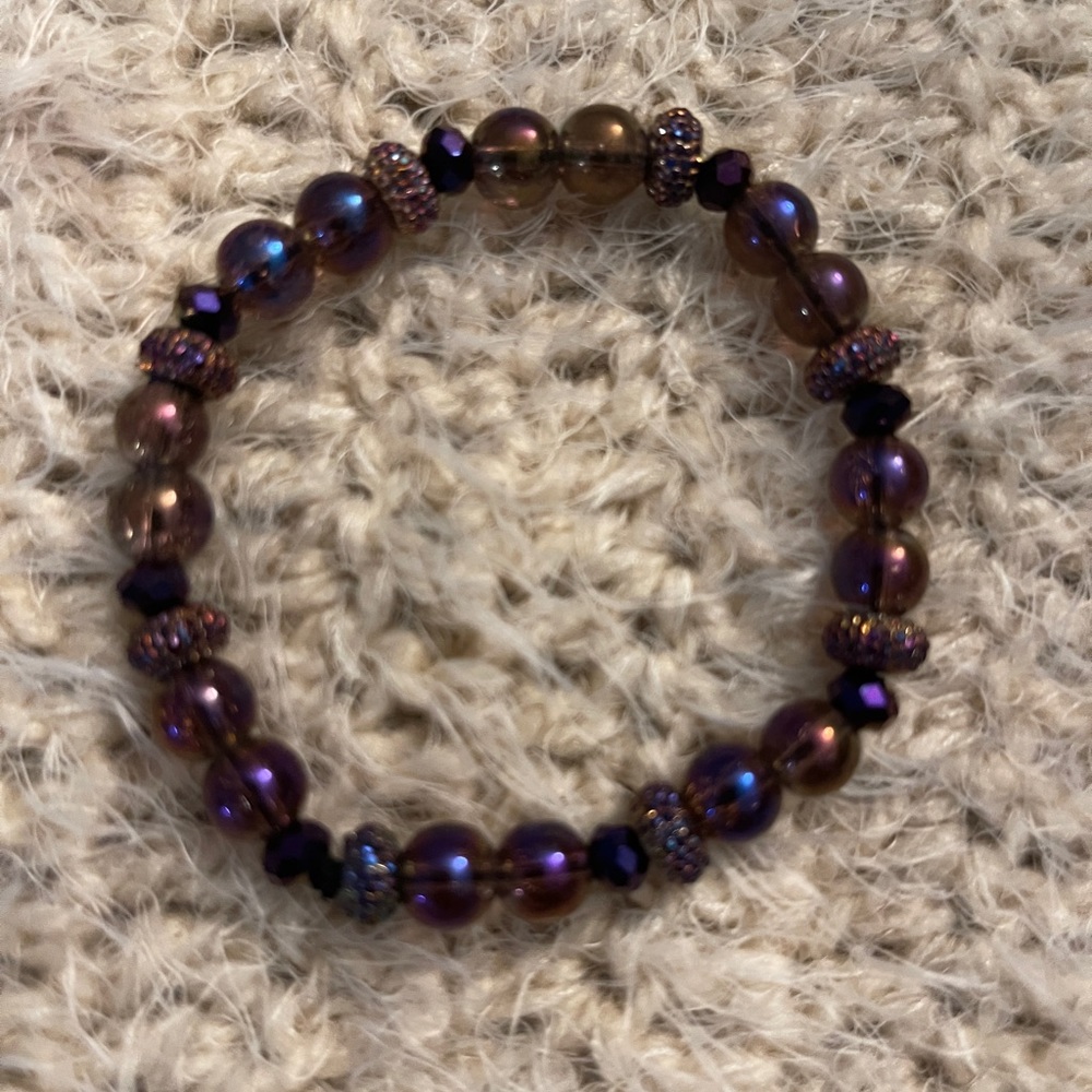 6mm Purple stretch bracelets